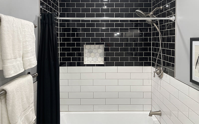 Practical small bathroom